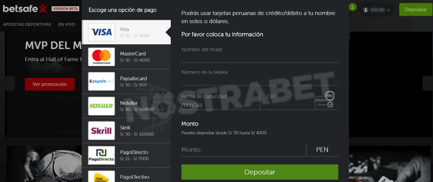 depósito de betsafe