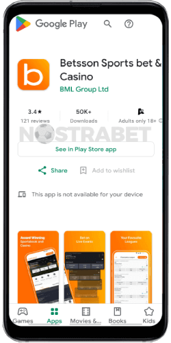 Betsson Android app download