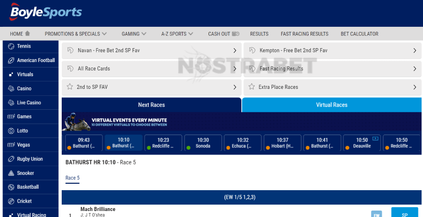 boylesports horse races bets