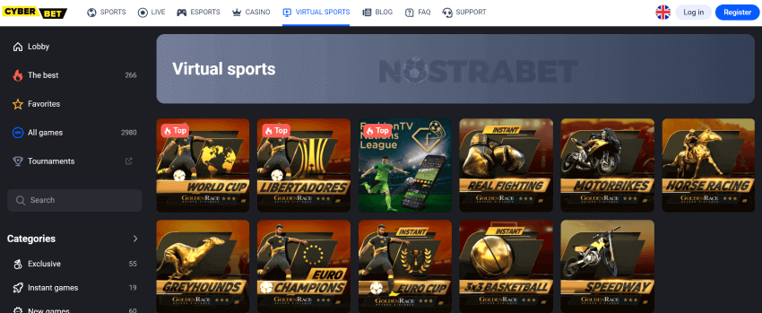 cyberbet virtual sports