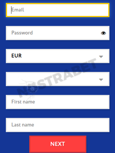 EUslot casino signup form