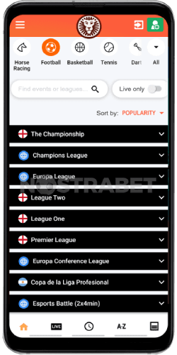 LeoVegas mobile sportsbook for Android