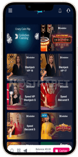 Mr Bit Live Casino on iOS