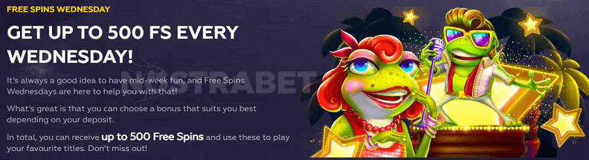 playfina casino wednesday free spins